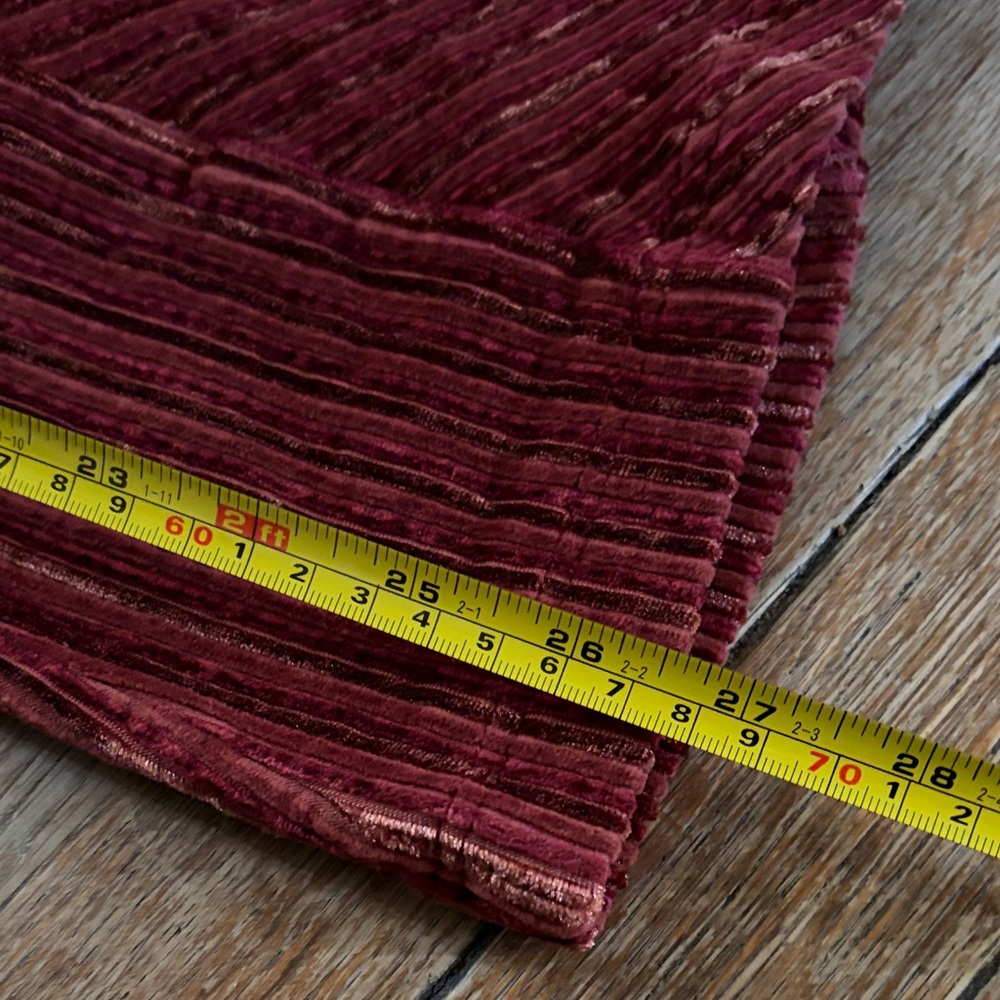 Free People Ribbed Velvet Flare Pants in Wine Red - Picture 2 of 7